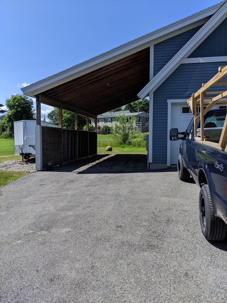 Empty carport/boatport