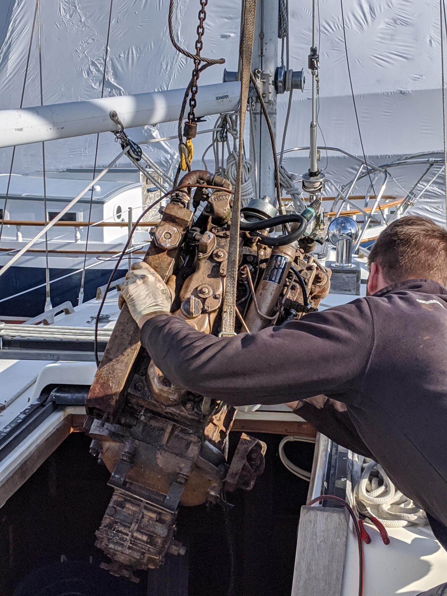 Engine Exiting Companionway